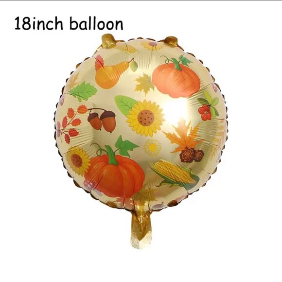 5 pcs Fall Themed Party Decoration, Thanksgiving Party Foil Balloons - Picture 4 of 4